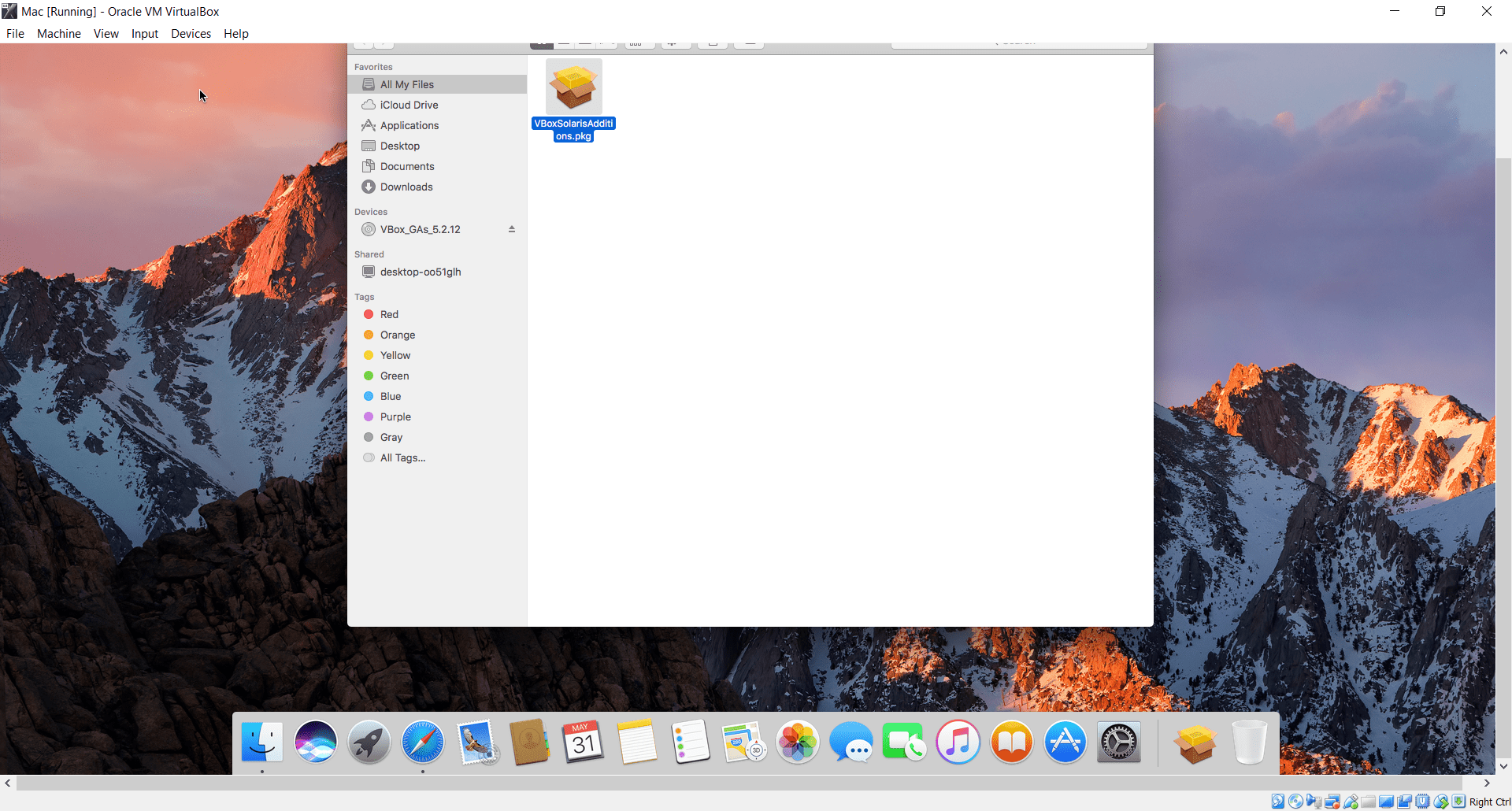 mac machine for virtualbox