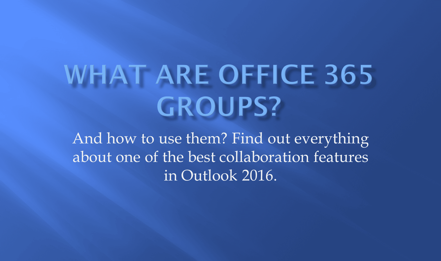 viewing office 365 groups in outlook 2016 for mac